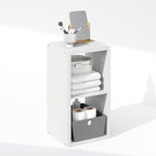 Furinno Cubic Closet Organizers and Storage, 2-Cube Closet Organizer, Open Shelf Closet Storage, Extra Thick Frame for Wardrobe, Bedroom, Living Room, White
