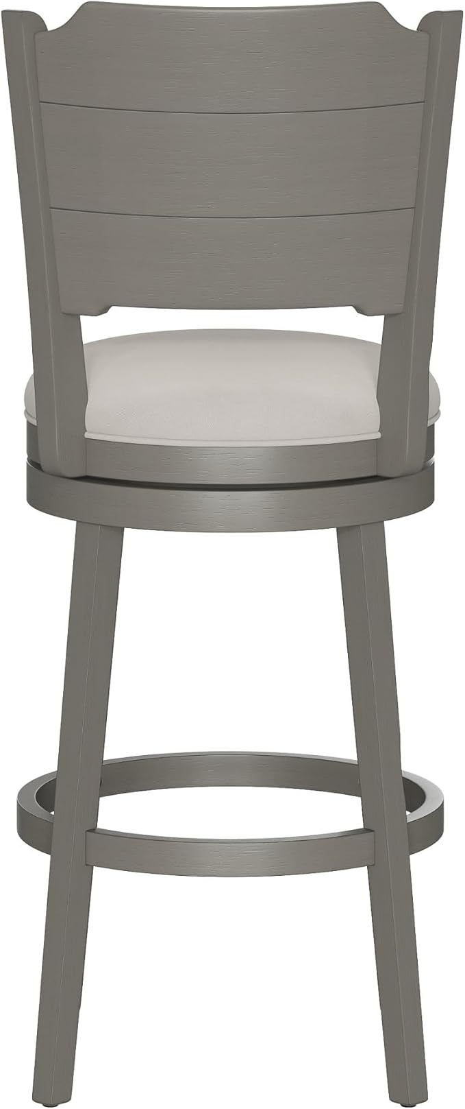 Hillsdale Clarion Wood Swivel Bar Height Stool, Distressed Gray