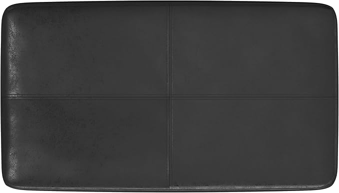 SIMPLIHOME Carlson 45-inch Wide Vegan Faux Leather Ottoman Bench in Distressed Saddle Brown with Solid Wood Frame for Living Room, Entryway, or Bedroom