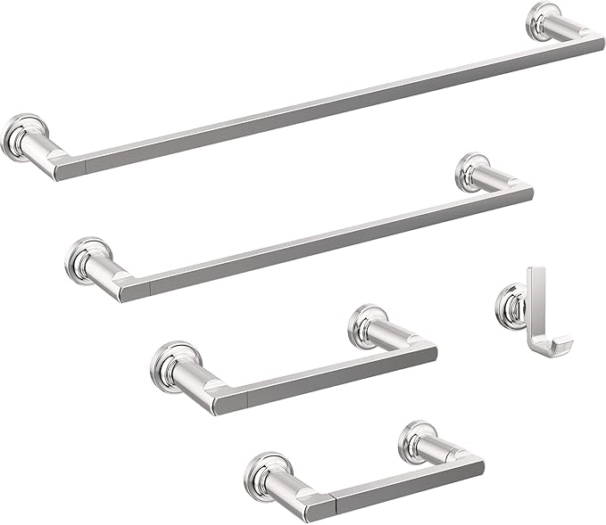 Delta Tetra (1-Pack) Toilet Paper Holder Polished Chrome Tissue Roll Holder for Bathroom Organization and Storage Pivoting Toilet Tissue Holder Wall Bathroom Accessories 78955