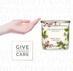 Pecksniff’s 3 Wick Candle – Sweet Pea & Lark Spur, 550 g / 19.4 oz – Long Lasting Burn, Elegant Home Decor & Relaxing Ambiance