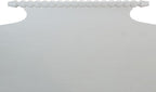 OSP Home Furnishings Spindle Design Cottage Style Headboard, 63.5 x 58.75 inches, Sandcastle Antique White Finish, Queen Size