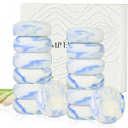 14 Pack 25 g Travel Size Soap Lemongrass Scented, Individually Wrapped 4-In-1 Handmade Hotel Mini Soap Bars with Olive Oil, Shea Butter, Soothe and Moisturize, Eco-Friendly, 0.88 oz
