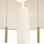 Possini Euro Design Athena 30 3/4" Tall Open Circle Large Mid Century Modern End Table Sculptural Lamp Pull Chain White Finish White Shade Living Room Bedroom Bedside Nightstand House Office Home