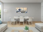 Wieco Art Great Wave of Kanagawa Katsushika Hokusai 3 Piece Modern Stretched Canvas Prints Artwork Abstract Pictures Paintings on Canvas Wall Art for Home Office Decorations Wall Decor