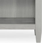 SIMPLIHOME Carlton Solid Wood 24 Inch Wide Contemporary Bedside Nightstand Table in Fog Grey, for The Living Room and Bedroom