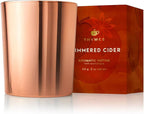 Thymes Scented Candles for Home Decor - Luxury Home Fragrance Gifts for Women & Men - Fall Candles with Warm Notes of Apple, Clove, & Cardamom - Rose Gold Votive (Simmered Cider, 2 oz)
