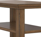 SIMPLIHOME Acadian 14-inch Wide Solid Wood Narrow End Table in Rustic Natural Aged Brown, Transitional-Style Side Table for Living Room, Bedroom, or Family Room with 2 Open Shelves