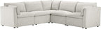 CHITA Luxury Oversized V-Shaped Sectional Sofa Couch, Premium Down Filled Cloud Modular Sectional, FSC Certified, 107''Width, 4 Seat and 1 Middle Corner for Living Room, Snow