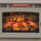 duraflame Freestanding Electric Fireplace Stove Heater with 3D Flame Effect for 1,000 Sq. Ft. Room, French Gray