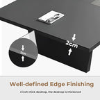 Rectangular Conference Room Table, Seminar Table Meeting Room Table Boardroom Desk Business Seminar Table Printer Desk no Chair for Office (White+Grey,22.97FT,275.59" L*62.99" W*29.53" H)