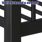Higher Quality & Stronger Heavy Duty Industrial Style Metal Twin XL Over Queen Bunk Bed, Thickened More Stable Black Steel Bunkbed Bunk Queen Bed (Easier to Assemble) (Twin XL Over Queen)