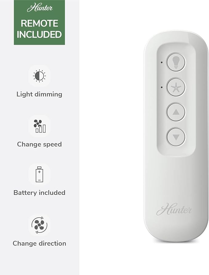 Hunter Fan 30 inch Luxe Gold - Fresh White Indoor Fandelier with Light, Remote, Casual-Style, Ceiling Fans for Living Rooms, bedrooms, Home Offices, Kitchens (Renewed)