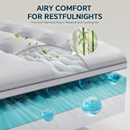 Firm Memory Foam Mattress Topper Queen Size - Dual Layer 3 Inch Cooling Gel Memory Pad and 1 Inch Pillow Top Mattress Cover for Back Pain - 60" x 80" x 4"