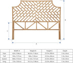 Kouboo Rattan Chippendale Headboard Twin Size Natural
