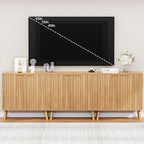 Fluted Storage Cabinet, Buffet Cabinet Sideboard, Modern Accent Cabinet Console Table for Entryway, Living Room