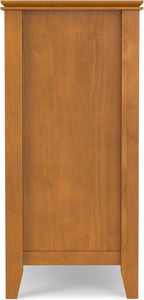 SIMPLIHOME Artisan Buffet - 54 inch Wide Solid Wood 3-Door Sideboard Buffet in Honey Brown, Transitional Storage Cabinet for Dining Room or Kitchen with Adjustable Shelves and Bronze Hardware