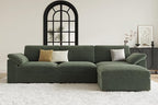 EASE MOOSE Sectional Modular Sofa,Oversized L Shape Sectional Couch Wide Deep Seat Modular Cloud Couch,Green