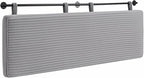 UEV Queen Headboard Only, Wall Mounted Hanging Upholstered Bed Head Board, Modern Vertical Channel Design of Fine Flannel, Elegant Grey Fluted Headboard for Bedroom (Grey, Queen Size)