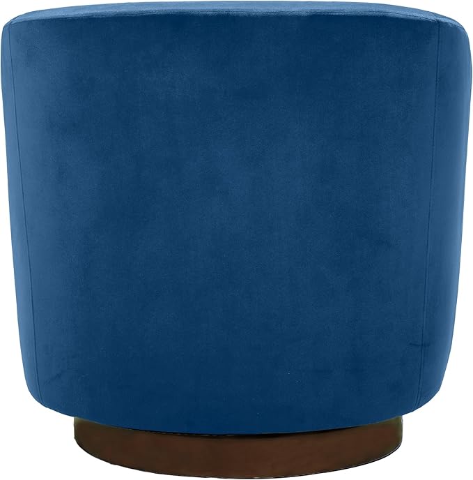 MINCETA Accent Chair,Modern Swivel Chairs for Living Room Reading and Bedroom with Wood Base,Set of 2,Velvet in Navy