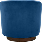 MINCETA Accent Chair,Modern Swivel Chairs for Living Room Reading and Bedroom with Wood Base,Set of 2,Velvet in Navy
