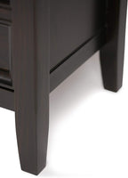 SIMPLIHOME Amherst 54-inch Wide Solid Wood TV Stand in Hickory Brown, Transitional-Style Media Console for Living Room with Adjustable Shelves and Cable Management