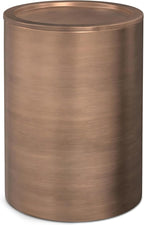 SIMPLIHOME Corbin Industrial 16 Inch Wide Metal Side Table in Antique Copper, Fully Assembled, For the Living Room and Bedroom