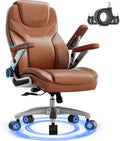 Big and Tall Office Chair with 5D Arms, 600lbs Fabric & PU Leather Heavy Duty Desk Chair, Adjustable Lumbar Support & Height, Tilt Function, High Back Ergonomic Executive Computer Chair