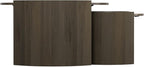 SIMPLIHOME Robin 2-Piece Nesting Coffee Table Set - 32 and 23 inch Wide Solid Mango Wood Round Living Room Tables in Ash Grey, Modern Space-Saving Center Table Set with Curved Legs, Assembled
