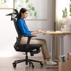 FLEXISPOT OC3 Cloud Ergonomic Office Chair with Footrest, Mesh Back Computer Chair, Home Office Desk Chairs, with Adjustable Lumbar Support/3D Headrest/Reliable Base, Elastic Foam Seat, Black, Cloud-F