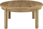 Modway Marina Premium Grade A Teak Wood 3-Piece Outdoor Patio Furniture Set in Natural Navy