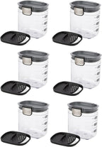 Progressive PKS-401 1.5 Cup Mini Prokeeper+ Airtight Silicone Seal Storage Container Great For Spices & Baking Acessories (6- Piece)