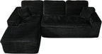 106" Oversized Couch Sofa, L Shape Couches for Living Room, No Assembly Required Corduroy Sectional Sofas with Left Facing Chaise for Home Apartment
