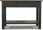 Signature Design by Ashley Tyler Creek Modern Farmhouse Sofa Table, Brown & Black