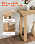 VEVOR 36 in Console Table, Modern Desk Behind The Couch, Wooden Rectangle Entrance Desk, Narrow Long Sofa Table Accent Stand, Ideal for Hallway, Bedroom, Living Room, Foyer, Easy Assembly, Natural