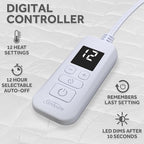 Sunbeam Premium Quilted Electric Heated Mattress Pad Twin 39" x 75" - 12 Heat Settings, 12-Hour Selectable Auto Shut-Off, Fast Heating, Warming Bed, Machine Washable, Extra-Soft Warm Cozy
