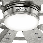 Hunter Crescent Falls Indoor/Outdoor Ceiling Fan with LED Light and Remote Control