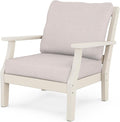Martha Stewart by POLYWOOD® Chinoiserie Deep Seating Chair in Sand/Dune Burlap