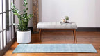 Unique Loom Trellis Frieze Collection Area Rug - Geometric (2' x 8' 8" Runner, Light Blue/ Ivory)