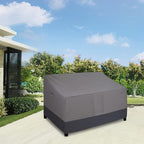 Easy-Going Waterproof Outdoor Couch Cover, Heavy Duty 3-Seater Patio Sofa Cover, Windproof Outdoor Furniture Cover with Air Vent (62Wx40Dx32H inch, Gray/Dark Gray)