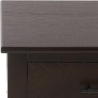 SAFAVIEH Home Collection - Peyton Dark Chocolate Console Table with 3 Drawers and 1 Shelf, Farmhouse Accent Entryway Table (CNS5705E)