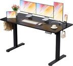 Homall Height Adjustable Electric Standing Desk, Memory Stand up Desk with Headphone Hook, Home Office Desks with Splice Board