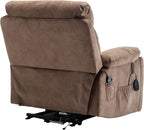 Oversized Power Lift Recliner Chair for Elderly - Extra Wide Big Man Recliner with Heat & Massage - Hidden Cup Holder - Single Motor 350 lbs Capacity