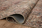 Loloi Amber Lewis Billie Collection, Aqua & Rust 2'-3" x 3'-9" Area Rug – Antique & Distressed Accent Rugs for Living Room, Bedroom, Entryway & Hallway, No Shed High Traffic Area Home Decor Rug