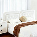 Tufted Upholstered Headboard King Size, Button Adjustable Height King Head Board Only, Sturdy and Durable Solid Wood with Nailhead Trim Headboards, Ideal for Bedroom, Dorm, Guest Room,Beige