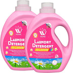Liquid Laundry Detergent, 3-In-1 Effective Washing Technology, Highly Concentrated with Natural Floral Scent, Long-Lasting Freshness - 67.6 fl Oz, Pack-2