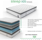 Twin Mattress 12 Inch, 5-Zone Deep SLEEP Firm Mattress with Extra Lumbar & Shoulder Support, Hotel Collection Hybrid Single Mattresses Pain Relief - Fiberglass Free & No Odor -365 Night Trial