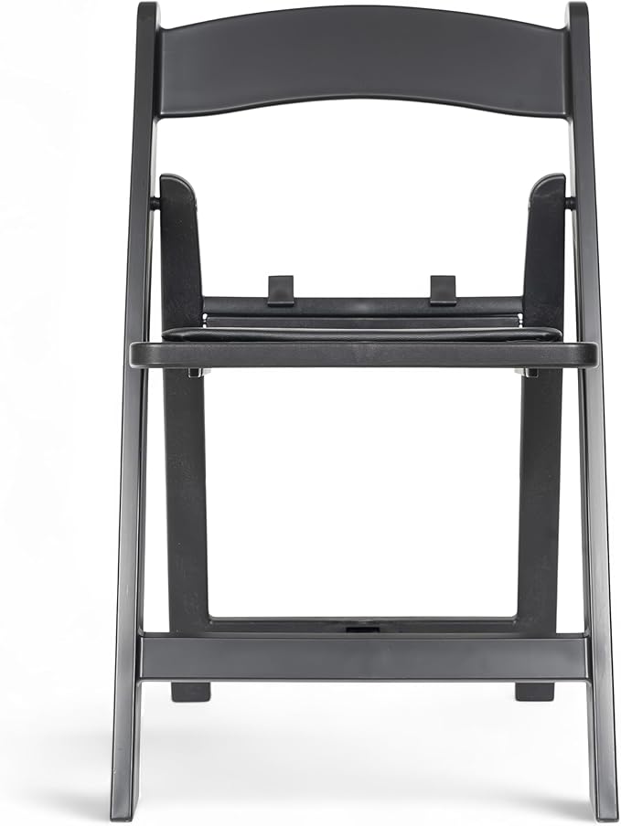 Flash Furniture Hercules Set of 2 Kids Black Resin Folding Chairs with Gray Vinyl Padded Seats