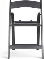 Flash Furniture Hercules Kids Black Resin Folding Chair with Black Vinyl Padded Seat