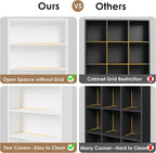 FACBOTALL 82" Tall Bookshelf, 7-Tier Open Shelves Bookcase, Freestanding Display Storage Shelves, Tall Bookcase Home Decor Furniture for Home Office, Living Room, Bedroom, White